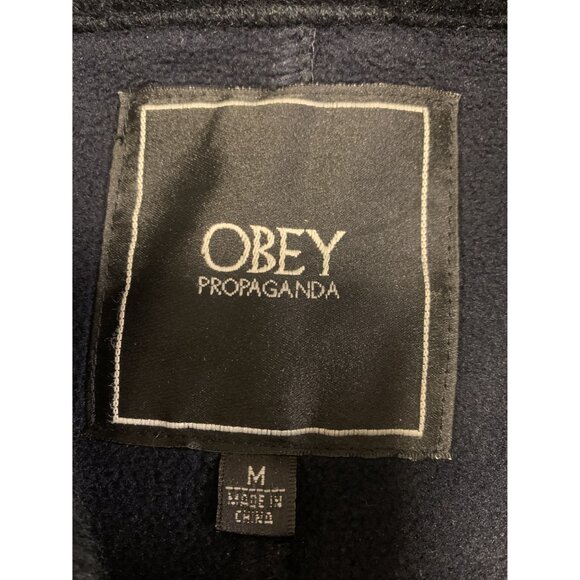 Obey Propaganda M Knit Double Breasted Pea Coat W/ Nautical Buttons - Picture 4 of 9